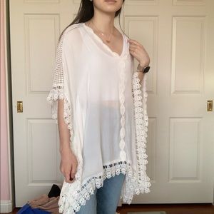 NWT Crochet Swimsuit Coverup Poncho